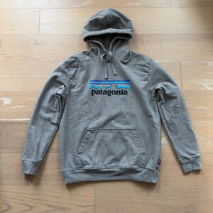 Patagonia Sweater Mens Gray Sweatshirt Hoodie Hoody Uprisal Logo Size Large